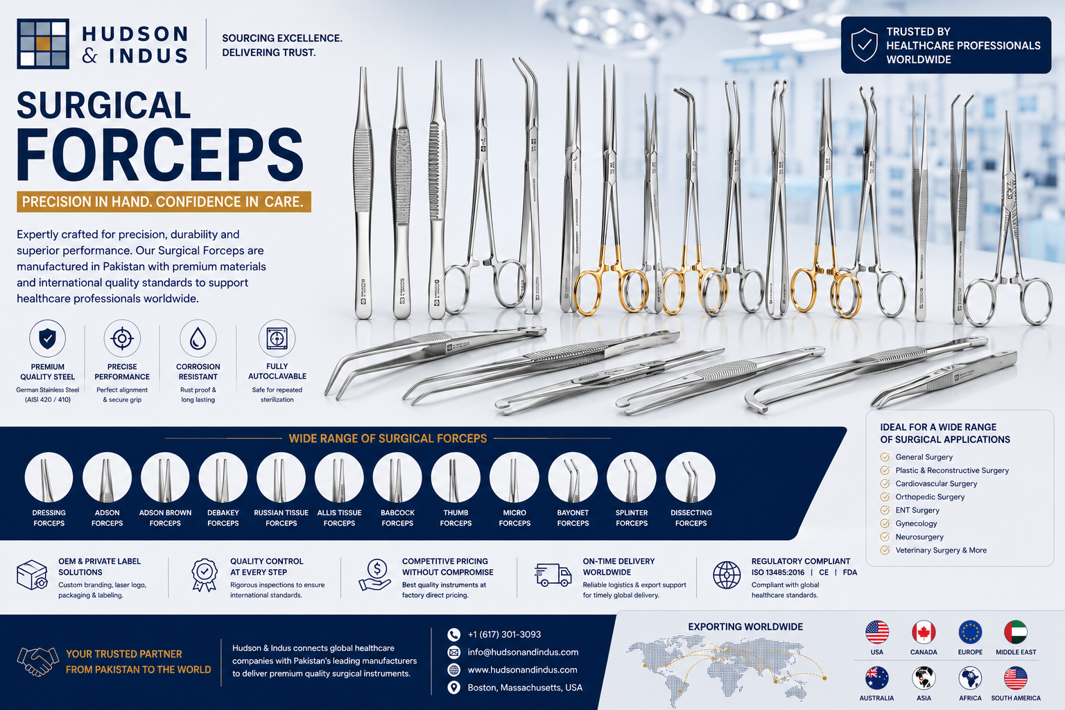Premium Surgical Forceps Manufacturing & Export